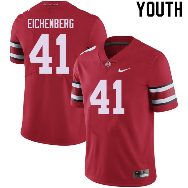 Youth #41 Tommy Eichenberg Ohio State Buckeyes College Football Jerseys Sale-Red